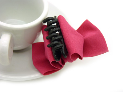 时尚条纹爪夹发饰 韩版布艺蝴蝶结抓夹扭夹 香蕉夹发夹 -女潮流爪夹