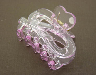 时尚摔不断树脂透明蝴蝶结发抓夹 盘发发饰 时尚发夹 -s小爪夹