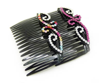 韩版高档饰品 盘发水钻大插梳 刘海发梳头饰发饰 -水钻发梳