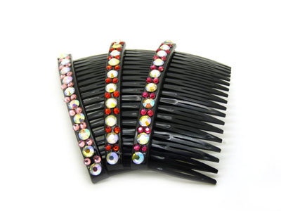 韩国头饰品 刘海发梳 美发插梳 韩版发饰发卡 -镶钻发梳