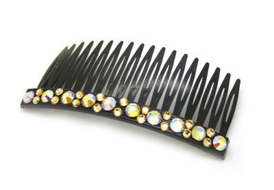 韩国头饰品 刘海发梳 美发插梳 韩版发饰发卡 -镶钻发梳