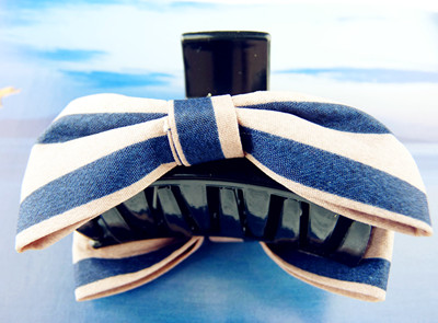 炫丽五彩缤纷格子花蝴蝶之恋/爪夹