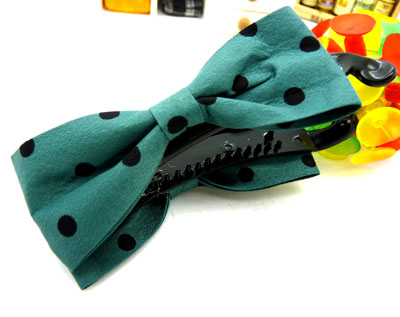 2013韩版竖夹香蕉夹印花蝴蝶结花点发饰头饰品发夹发卡秋冬 香蕉夹