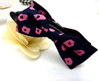 2013韩版竖夹香蕉夹印花蝴蝶结花点发饰头饰品发夹发卡秋冬 香蕉夹