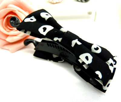 2013韩版竖夹香蕉夹印花蝴蝶结花点发饰头饰品发夹发卡秋冬 香蕉夹