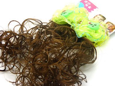 可爱卡通毛毛蝴蝶结花假发卷发发夹 韩国婴幼儿童假发 可爱宝宝小孩发饰头饰