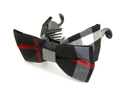 韩国饰品发饰 韩版时尚蝴蝶结 布艺豹纹原创头饰发夹香蕉夹竖夹 -香蕉夹