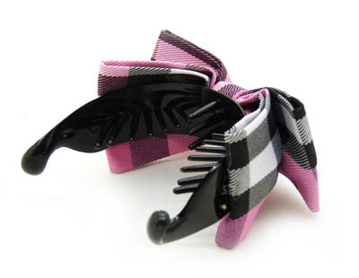 韩国饰品发饰 韩版时尚蝴蝶结 布艺豹纹原创头饰发夹香蕉夹竖夹 -香蕉夹