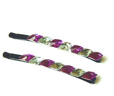 时尚复古一字晶莹水钻系列/对夹