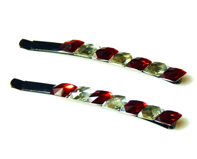 时尚复古一字晶莹水钻系列/对夹