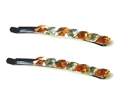 时尚复古一字晶莹水钻系列/对夹