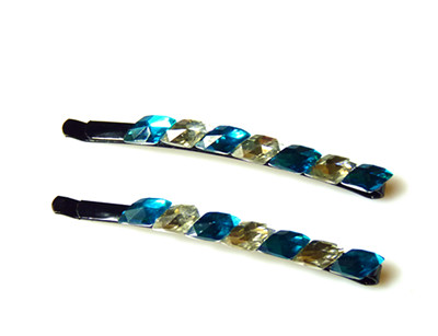 时尚复古一字晶莹水钻系列/对夹