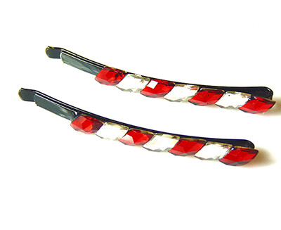 时尚复古一字晶莹水钻系列/对夹