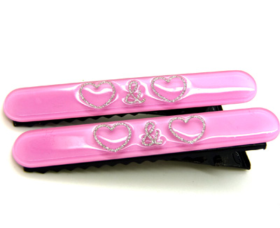 一字对夹 刘海夹边夹彩色夹子果冻多色 水晶流沙可爱对夹