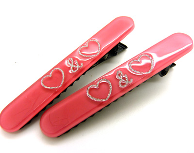 一字对夹 刘海夹边夹彩色夹子果冻多色 水晶流沙可爱对夹