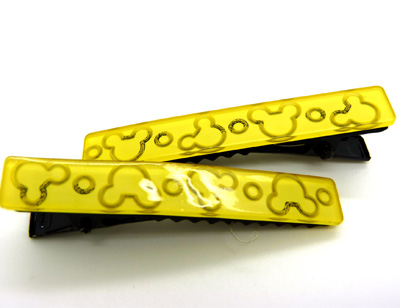 一字对夹 刘海夹边夹彩色夹子果冻多色 水晶流沙可爱对夹