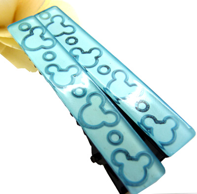 一字对夹 刘海夹边夹彩色夹子果冻多色 水晶流沙可爱对夹