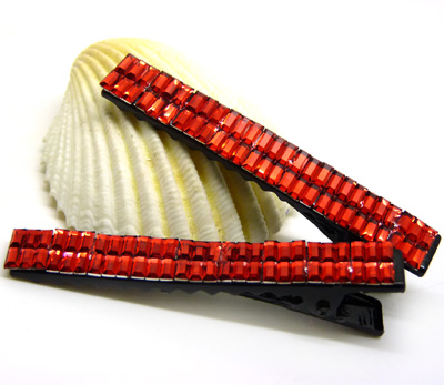 韩国亚克力花压夹 鸭嘴夹  鲨鱼夹 多层闪亮边夹发夹 清新刘海夹对夹