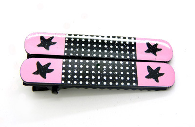 亚克力糖果彩色点点五角星发夹 刘海夹 BB夹 对夹 边卡潮流头饰饰品