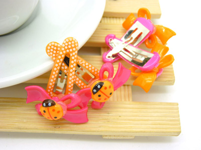 4只装韩版小猫儿童宝宝发夹BB夹卡通发饰头饰 小孩发夹边夹刘海夹