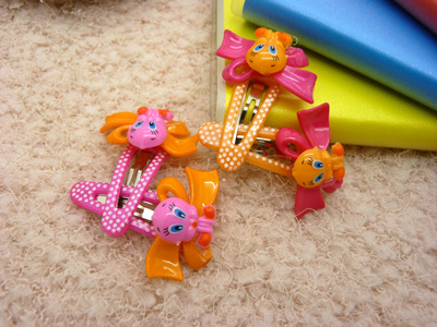 4只装韩版小猫儿童宝宝发夹BB夹卡通发饰头饰 小孩发夹边夹刘海夹