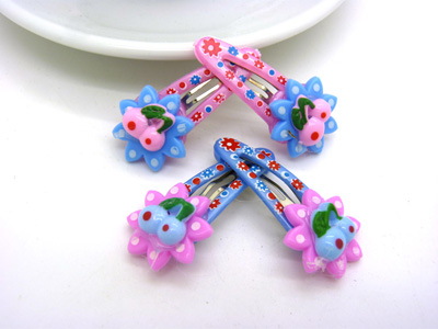 4只装韩版小猫儿童宝宝发夹BB夹卡通发饰头饰 小孩发夹边夹刘海夹