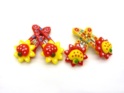 4只装韩版小猫儿童宝宝发夹BB夹卡通发饰头饰 小孩发夹边夹刘海夹