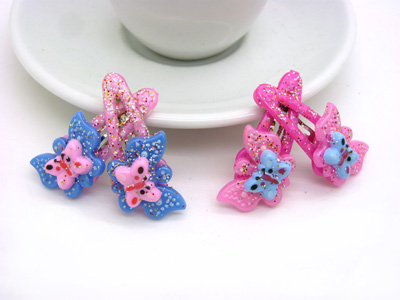 4只装韩版小猫儿童宝宝发夹BB夹卡通发饰头饰 小孩发夹边夹刘海夹