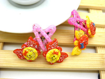 4只装韩版小猫儿童宝宝发夹BB夹卡通发饰头饰 小孩发夹边夹刘海夹