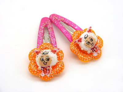 韩版发饰头饰儿童BB夹 大人小孩可爱卡哇伊小花发夹边夹对夹发卡 大号（一对装）