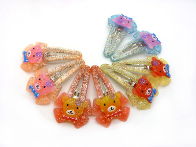 韩版发饰头饰儿童BB夹 大人小孩可爱卡哇伊小花发夹边夹对夹发卡 大号（一对装）