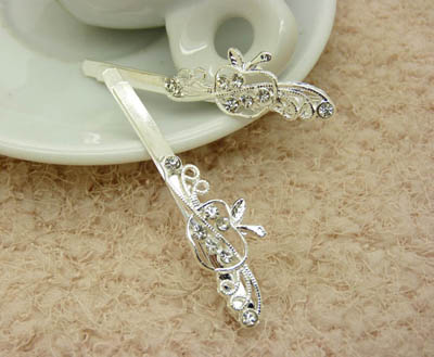 韩版水钻发卡一字夹 合金对夹刘海夹 正品镶钻发饰头饰 -合金对夹