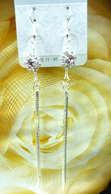 最新款韩版清新靓钻合金耳线