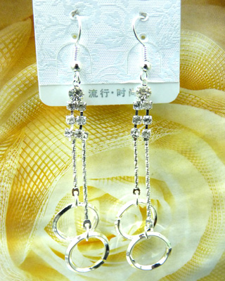 最新款韩版清新靓钻合金耳线