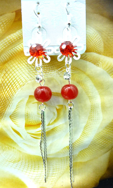 最新款韩版清新珍珠合金耳线