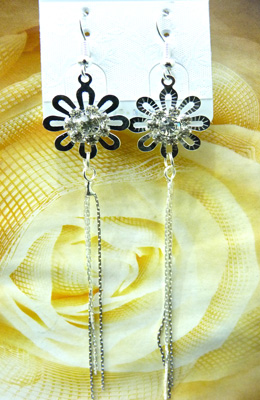 最新款韩版清新靓钻合金耳线