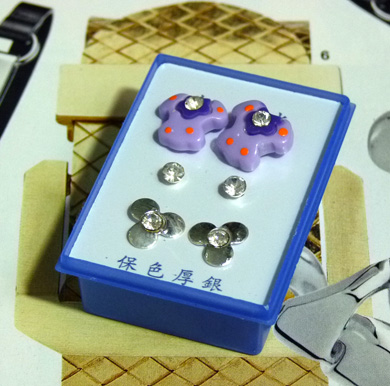 可爱点钻新款耳钉三件套