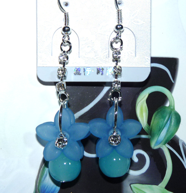 时尚亚太流行花环亮钻珍珠耳环