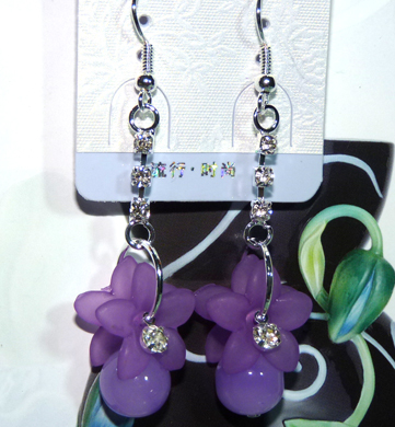 时尚亚太流行花环亮钻珍珠耳环