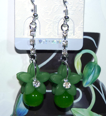 时尚亚太流行花环亮钻珍珠耳环