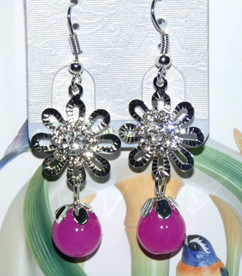 时尚亚太流行花环亮钻烫金珍珠耳环