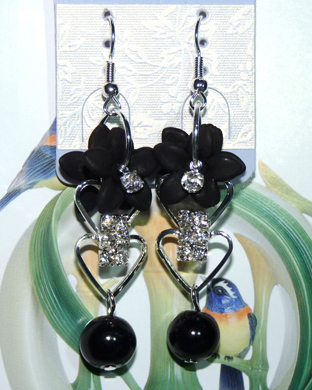 清新亚太流行亮钻花环珍珠耳环