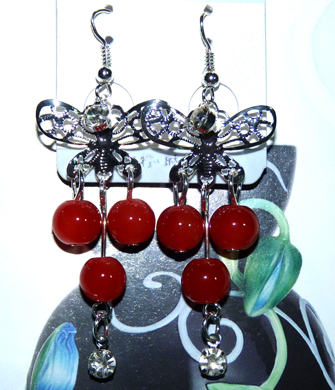 清新亚太流行亮钻花环珍珠耳环