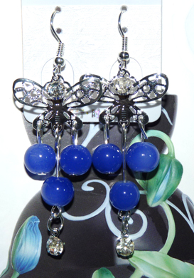 清新亚太流行亮钻花环珍珠耳环