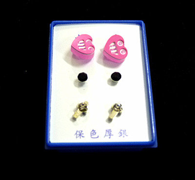 时尚个性12款耳饰三件套