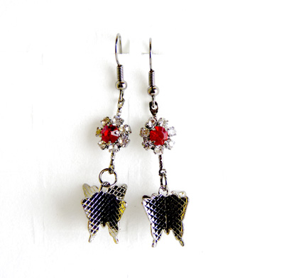 韩款镶钻耳环超人气创意流行明星款-蝴蝶系列