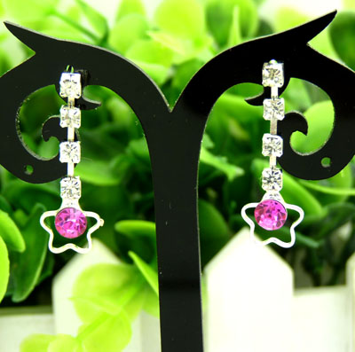 时尚淑女耳坠 迪士尼公主创意气质镶钻合金耳饰