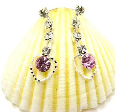 时尚淑女耳坠 迪士尼公主创意气质镶钻合金耳饰