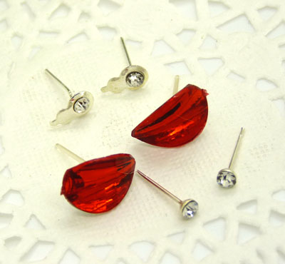 欧洲流行饰品 可爱花朵/水滴三件套耳饰