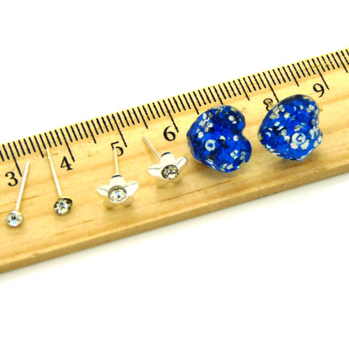 欧洲流行饰品 可爱花朵/水滴三件套耳饰